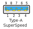 usb Type-A connector showing the shape of the connector