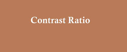 What is Contrast Ratio?